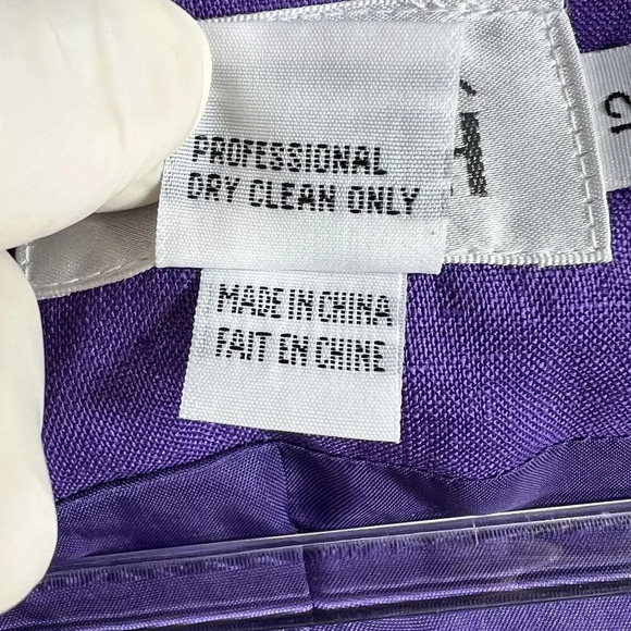 JSong Womens 12 Purple Linen Jacket/Top Skirt Set Angel Wings Design Fairy Goth - Picture 15 of 16